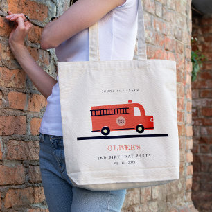 Bolsa Tote Máquina De Bombeiros De Marinho Vermelho Chic Qua