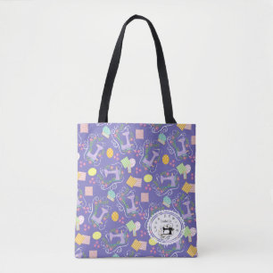 Bolsa Tote Máquina de Costura Roxa Amor