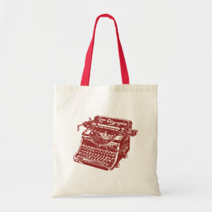 Bolsa Tote Máquina de Digitalização de Vintage Maroon