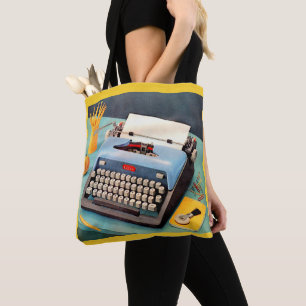 Bolsa Tote máquina de escrever dos anos 50