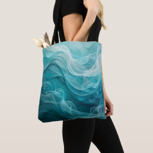 Bolsa Tote Mar Azul Turquesa Sonho Giratório