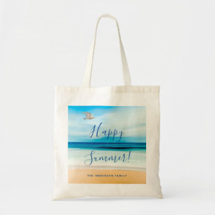 Bolsa Tote Mar de praia feliz verão