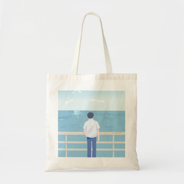 Bolsa Tote Mar de Serenidade (Versão Masculina) (Frente)