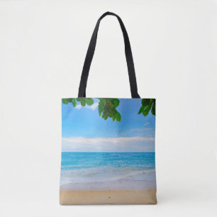 Bolsa Tote Mar e Areia Solar de Praia Tropical