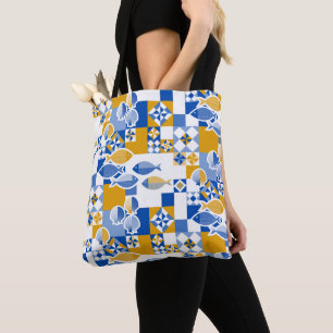 Bolsa Tote Mar e azulejos