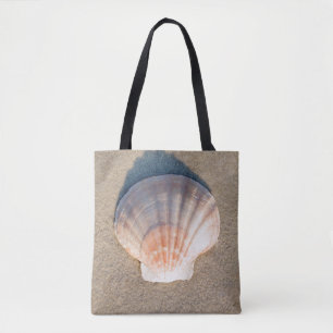 Bolsa Tote Mar Shell que coloca no Sandy Beach