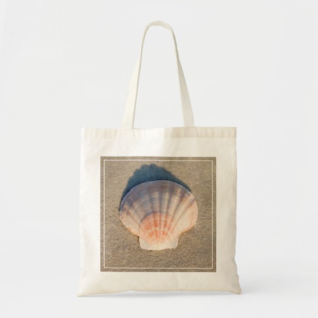Bolsa Tote Mar Shell que coloca no Sandy Beach (Frente)