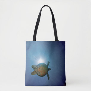 Bolsa Tote Mar subaquático de Turtle  Andaman, Tailândia
