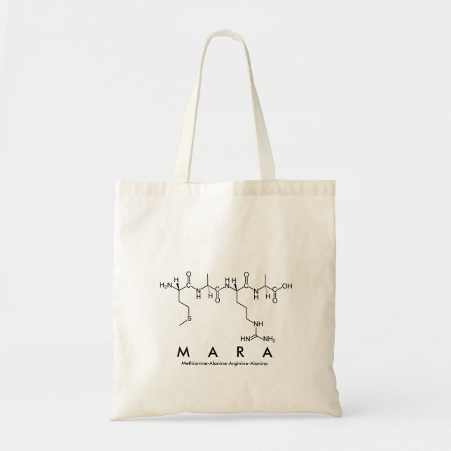 Bolsa Tote Mara peptide name bag (Frente)