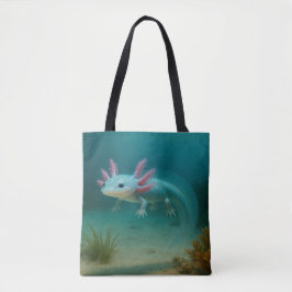 Bolsa Tote Maravilha Submarina: O Axolotl