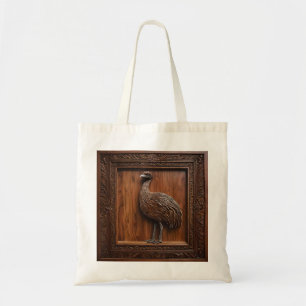 Bolsa Tote Maravilhas: Impressão de madeira de Emu Australian