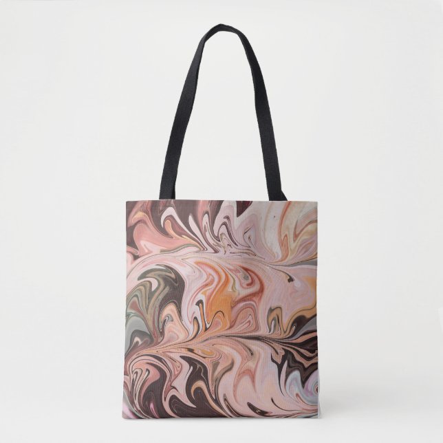 Bolsa Tote Marble Forms – Pink & Beige Soft Marble (Frente)