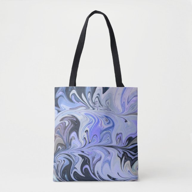 Bolsa Tote Marble Forms – White & Grey Minimal Texture (Frente)