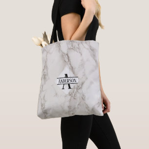 Bolsa Tote Marble MONOGRAM Cinza - Todas as Ocasiões Personal