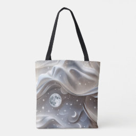 Bolsa Tote Marble White Moon Minimal Stone Aesthetic