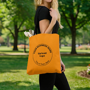 Bolsa Tote Marca Comercial Redonda Saco de Compras Laranja