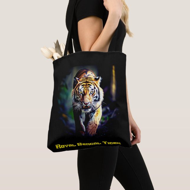 Bolsa Tote Marca da Tigre Real de Bengala (Close Up)