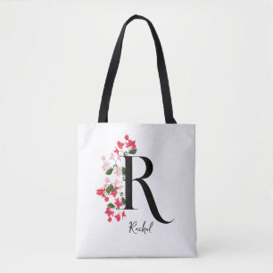 Bolsa Tote Marca de Tota do Nome do Monograma Personalizado -