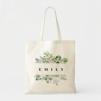 Bolsa Tote Marca de Tote do Nome de Verde Personalizado