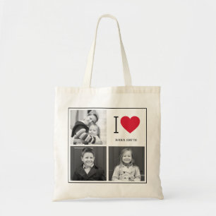 Bolsa Tote Marca de Tote Personalizada de Colagem de Fotos do