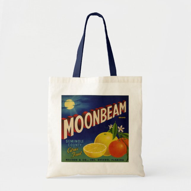 Bolsa Tote Marca do feixe de luz | Rótulo de Citrus Vintage (Frente)