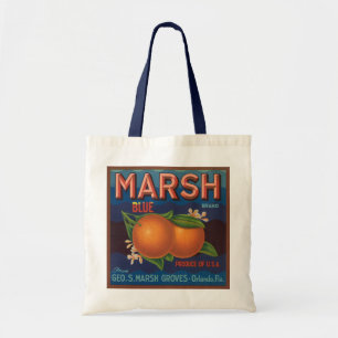 Bolsa Tote Marca Marsh   Rótulo de Citrus Vintage