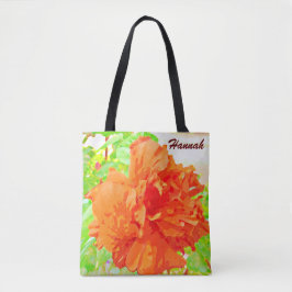 Bolsa Tote Marca Primavera de flor de Calçado de laranja de c