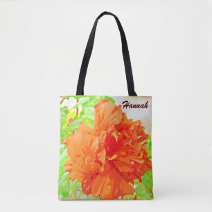Bolsa Tote Marca Primavera de flor de Calçado de laranja de c