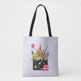 Bolsa Tote Marca Viagem Fotógrafo Europeu