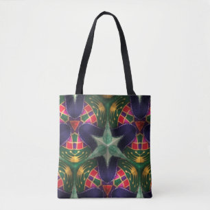 Bolsa Tote Mardi Gras Abstrato Colorful