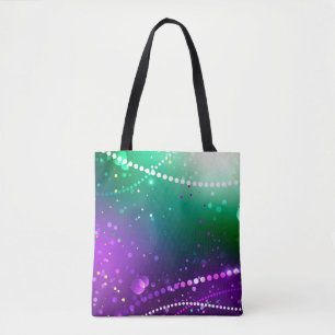 Bolsa Tote Mardi Gras Festivo Purple Background