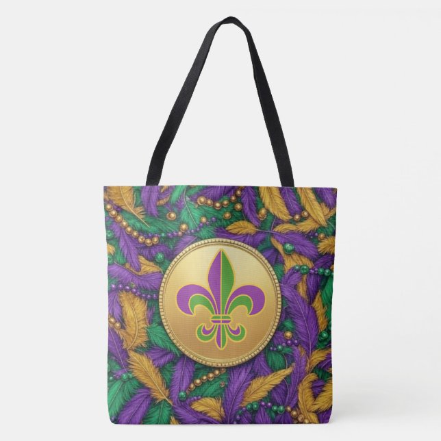 Bolsa Tote Mardi Gras Fleur de lis (Frente)