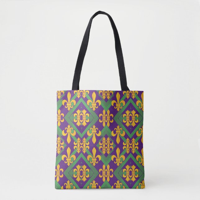 Bolsa Tote Mardi gras fleur di Lis (Frente)