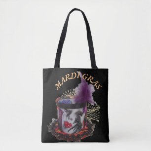 Bolsa Tote Mardi Gras Mask Colorful