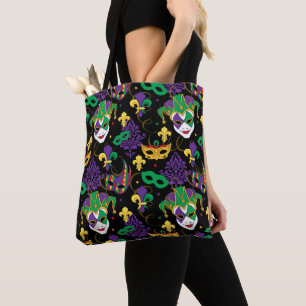 Bolsa Tote Mardi Gras Patterned