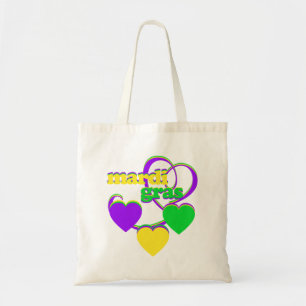 Bolsa Tote Mardi Gras Purple Yellow Hearval