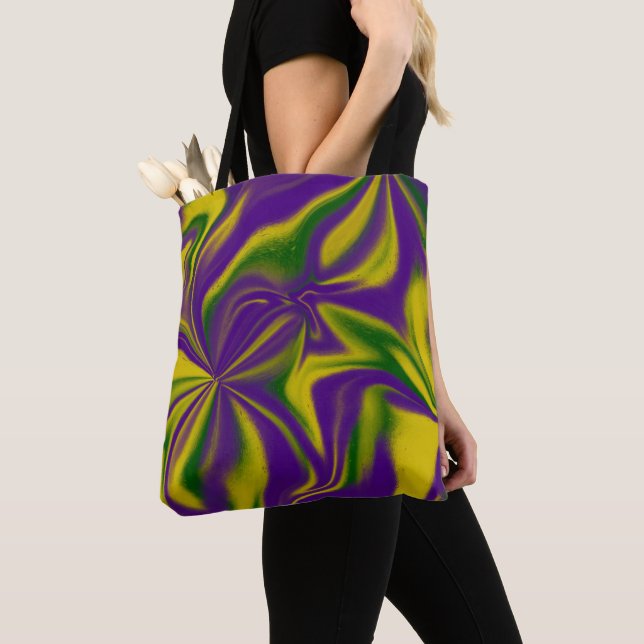 Bolsa Tote Mardi Gras Swirls (Close Up)
