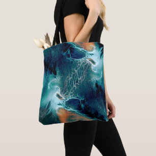 Bolsa Tote Marés Esmeraldas em Movimento