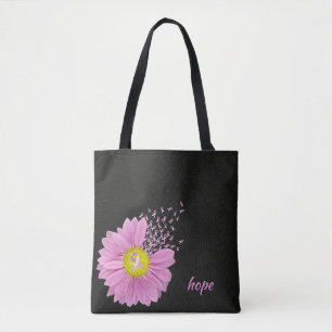 Bolsa Tote Margarida de Consciência do Cancer da Fita Rosa