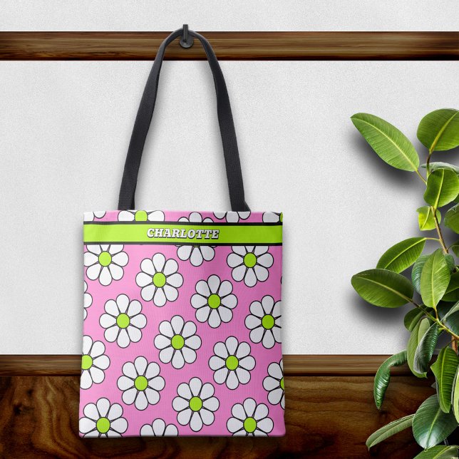 Bolsa Tote Margarida de desenho animado fofa (Criador carregado)