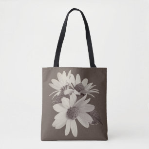 Bolsa Tote Margarida Marrom Mal-humorada Monograma Personaliz