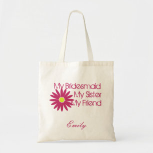 Bolsa Tote Margarida Rosa Cereja/ Personalizável