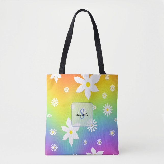 Bolsa Tote Margaridas Brancas e Amarelas (Frente)