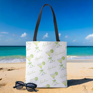 Bolsa Tote Margarita com Nome Personalizado Padrão