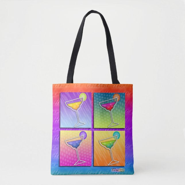 BOLSA TOTE MARGARITAS POP ART (Frente)