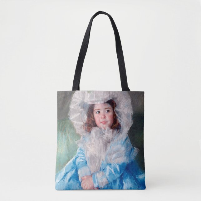 Bolsa Tote Margot em azul, Mary Cassatt (Frente)