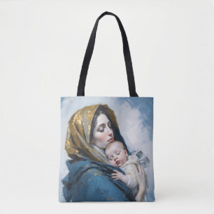 Bolsa Tote Maria Mãe de Jesus e Menino Jesus