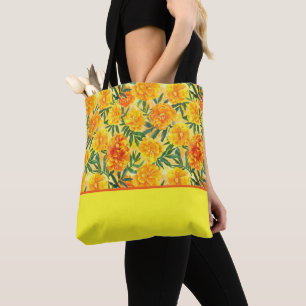 Bolsa Tote Marigolés Amarelo e Laranja, Colorido