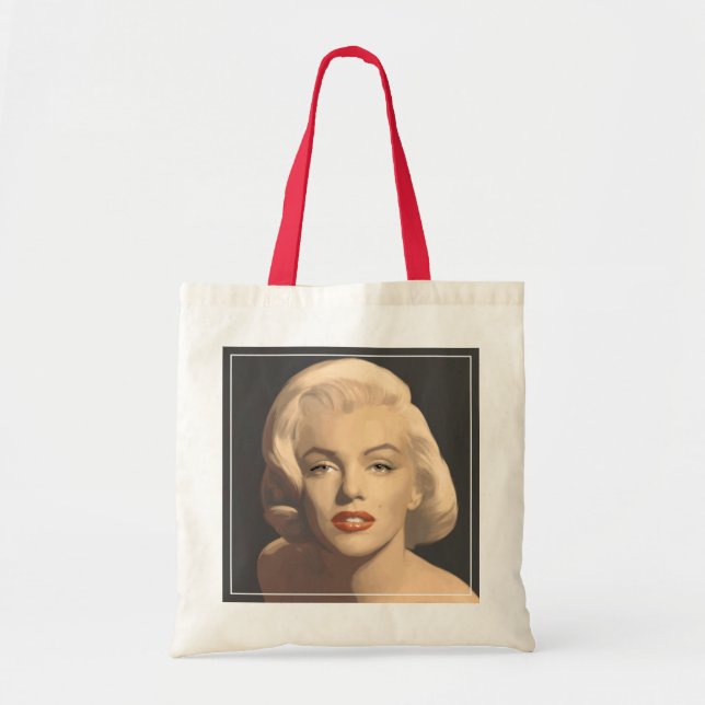 Bolsa Tote Marilyn cinzenta gráfica (Frente)