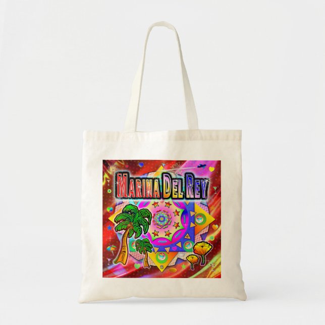 Bolsa Tote Marina Del Rey Amigos Tropicais Tote Bag (Frente)